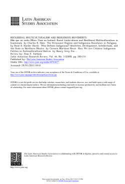 neoliberal multiculturalism and indigenous movements