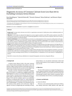 Diagnostic Accuracy of Coronary Calcium Score Less than 100 in
