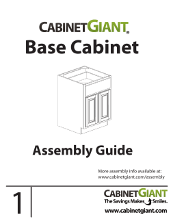 Base cabinet Assembly instructions