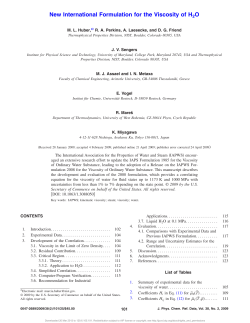 New International Formulation for the Viscosity of H2O