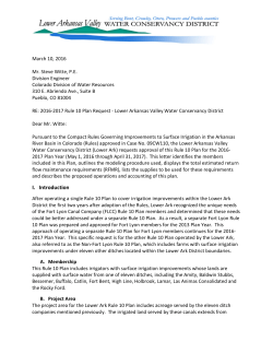 Plan Request - Colorado Division of Water Resources