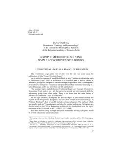a simple method for solving simple and complex syllogisms