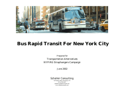 Bus Rapid Transit For New York City