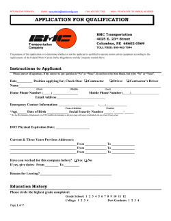 Apply Now! - BMC Transportation