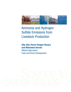 Ammonia and Hydrogen Sulfide Emissions from Livestock Production