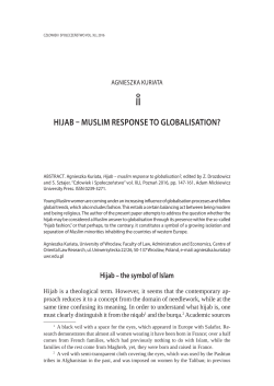 hijab &ndash; muslim response to globalisation?
