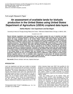 An assessment of available lands for biofuels production in the