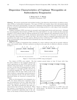 Dispersion Characteristics of Coplanar Waveguides at