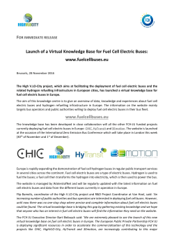 Launch of a Virtual Knowledge Base for Fuel Cell Electric Buses