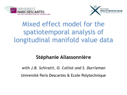 Mixed effect model for the spatiotemporal analysis