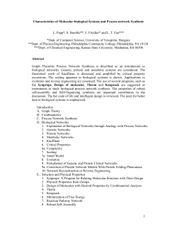 1 Characteristics of Molecular-biological Systems and Process