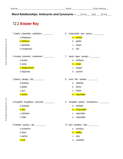 12.2 Answer Key - Student Handouts