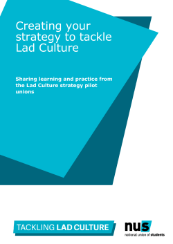 Creating your strategy to tackle Lad Culture