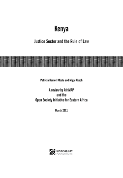 Justice Sector and the Rule of Law