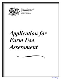 Application for Farm Use Assessment