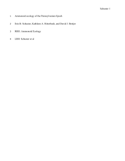 Ammonoid Ecology of the Pennsylvanian Epoch