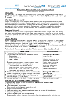 Introduction Why vitamin D is important? Sources of