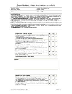 Core Values Interview Assessment Guide