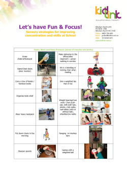 fun and focus handout - Kid Link Occupational Therapy