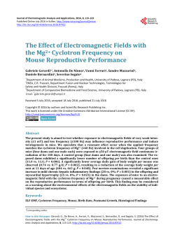 The Effect of Electromagnetic Fields with the Mg2+ Cyclotron