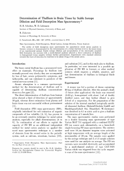 Determination of Thallium in Brain Tissue by Stable