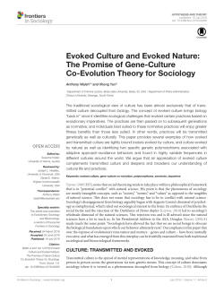 Evoked Culture and Evoked Nature: The Promise of Gene