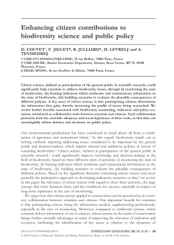 Enhancing citizen contributions to biodiversity science and public