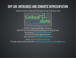 gvp lod: ontologies and semantic representation
