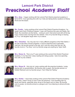 Preschool Academy Staff