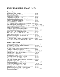 JOSEPH BRUCHAC BOOKS (2011)