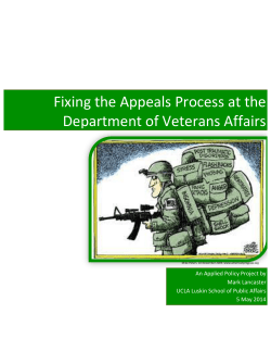Fixing the Appeals Process at the Department of Veterans Affairs