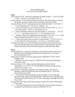 1 Selected Bibliography East Asia and the Mongol Empire Japan