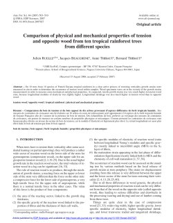 Comparison of physical and mechanical properties of tension and