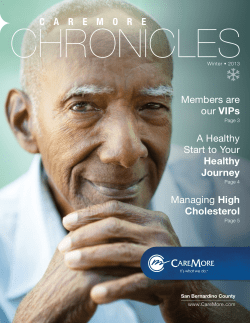CareMore Chronicles—Winter 2013 (San Bernardino County)