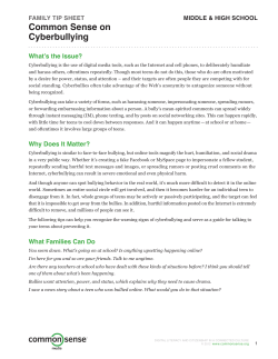 Common Sense on Cyberbullying