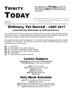 March 2017 - Trinity Lutheran Church