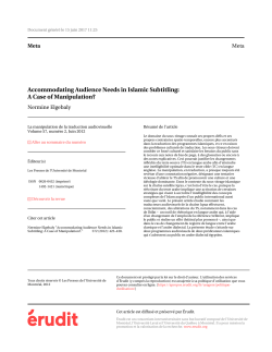 Accommodating Audience Needs in Islamic Subtitling: A
