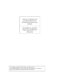 a study of airfares and economic growth at pittsburgh international