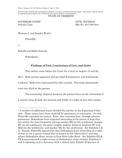 Worth v. Gonyaw - Vermont Judiciary