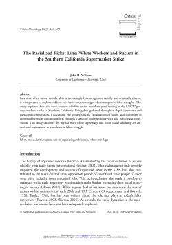 The Racialized Picket Line: White Workers and