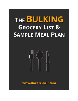 The Bulking Grocery List And Sample Meal Plan