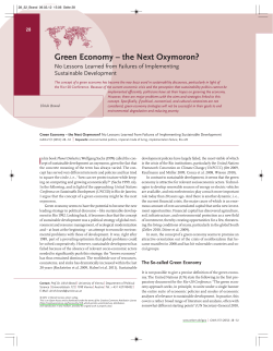 Green Economy &ndash; the Next Oxymoron?