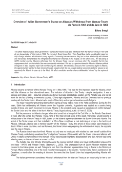 Overview of Italian Government`s Stance on Albania`s Withdrawal