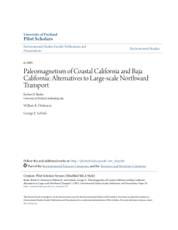 Paleomagnetism of Coastal California and Baja