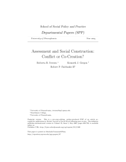 Assessment and Social Construction: Conflict or Co
