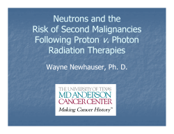 Neutrons and the Risk of Second Malignancies Following Proton v