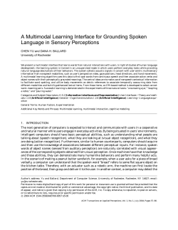 A Multimodal Learning Interface for Grounding Spoken Language in