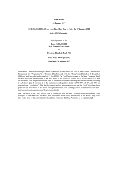 Final Terms 26 January 2017 EUR 500000000 0.875 per cent. Fixed