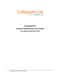 CollegiateLink Campus Administrator User Guide
