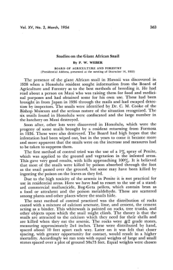 Studies on the Giant African Snail The presence of